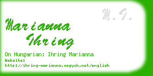 marianna ihring business card